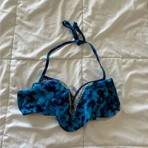 Victoria’s Secret PINK Blue Tie-Dye Bikini Top | Size Small